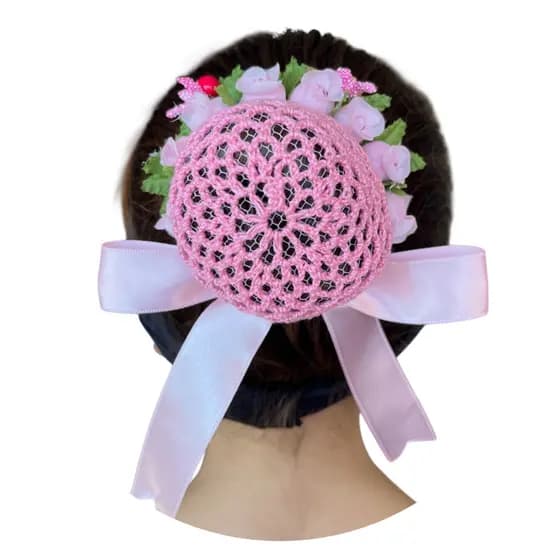 Acessórios 3 Itens Ballet C/ Rede De Coque De Crochê Ballet