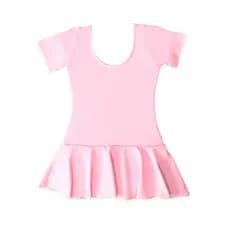 Collant Meia Manga C/ Saia Ballet Rosa