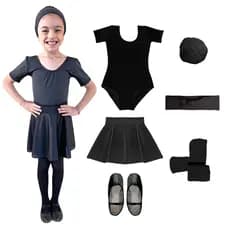Kit Ballet Balé Dança Jazz Infantil 6 Itens Roupa De Menina
