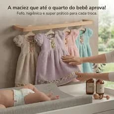 Toalhinha Bate Mão Vestidinho Higiene Auxilia na Troca Enxoval Menina e Menino