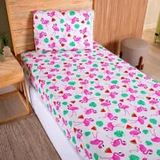 kit jogo de lençol solteiro lençol + fronha estampada infantil kids - diversas estampas infantis