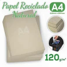 Papel Reciclado 120g A4 Pacote com 50 folhas - Eco Premium 210x297mm / Jato de tinta e Laser