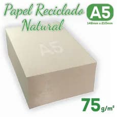 Papel Reciclado A5 75g Pacote com 200 folhas / Premium Eco 148x210mm - Jato de tinta e Laser