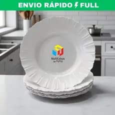 Prato Redondo e Fundo plástico com bordas decoradas p/ Evento Resistente Reutilizavel e Pratico