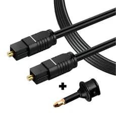 Adaptador Mini Toslink com Cabo De Áudio Óptico 1m 2m 3m 5m 10m SPDIF Ótico Digital Compatível com Echo Studio Apple TV Mi Box Macbook