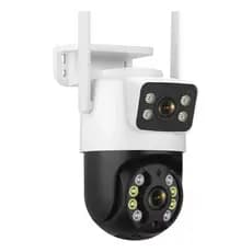 Câmera Segurança A28 App Icsee Prova D'agua Lente Dupla 6mp Cor Branco/preto - CAMERA INTELIGENTE WIFI