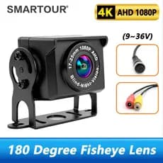 Câmera De Backup De Visão Traseira 4K 1920 * 1080PCar AHD Para Captadores De Reboque De Caminhão 9-36V RV Resistente HD