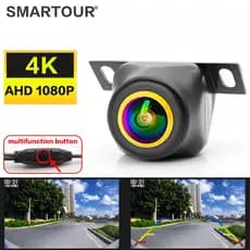 180 Graus 4K 1080P Visão Noturna AHD Câmera De Ré Para Carro Motores Gerais Estacionamento Traseiro Com Interruptor De B