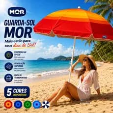 Guarda Sol Grande Praia Piscina com Proteção UV Resistente ao Vento Portátil Grande Colorido Saca Areia
