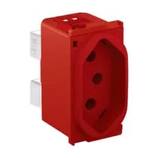 Módulo Tomada Simples 20A 2P+T Vermelha Zeffia 680161VM Legrand