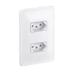 Kit Completo Tomada Dupla 20A Bivolt Com Placa e Suporte 4x2 Zeffia Legrand