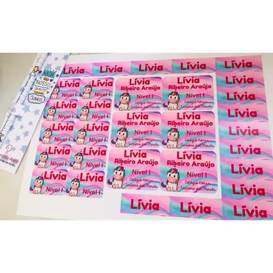 Kit Etiquetas Escolares | Adesivos Escolares | Etiquetas Personalizadas