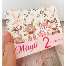Sacola Personalizada para Festa Bosque Encantado  Sacolinha Surpresa  Festa Infantil  Aniversário