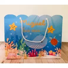Sacola Personalizada para Festa Fundo do Mar Sacolinha Surpresa  Festa Infantil  Aniversário