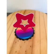 Kit Aplique 3D, Cenário 12, 20, 30 ou 40 und. Tag Personalizada Neon, Festa, Lembrancinha.