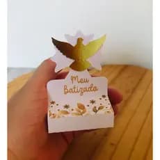 Porta Bis Lembrancinha de Batizado Personalizado Divino
