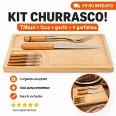 Tábua de Carne, Faca, Garfo e Garfinhos - Carne, Tábua de Frios, Mesa Posta