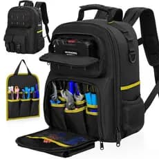 Bolsa De Mochila De Ferramentas À Prova D'água , Com Organizador Removível De Ombro Acolchoado , Para Eletricista , Enca