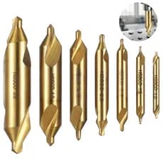 Conjunto De Brocas Centrais 7pcs M35 HSS-Co , 60 ° Kit De Ferramentas Escareadoras De Broca Central Angular Para Torno M