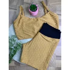 Conjunto Feminino Top e Short Academia