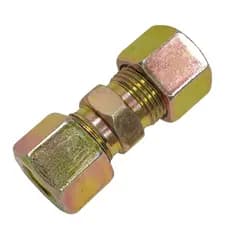 União Emenda Latão Cobre 12mm Porca E Anilha Compressão Para Tubo Padrão Tecalon Poliamida Nylon