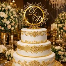 Topo De Bolo Acrílico Personalizado Para Casamento Coração