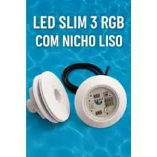 led  iluminação  3 RGB com nicho liso