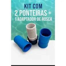 KIT COM DUAS PONTEIRAS DE ROSCA E UM ADAPTADOR