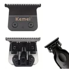 Substituição de lâminas para a máquina Kemei KM-2299, aço inoxidável, desempenho consistente em aparos e estilização.