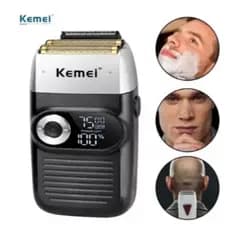 Maquina Kemei Km 2026 Shaver Sem Fio Bivolt Recarregável