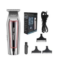Maquina Corta Cabelo Kemei Acabamento Km-032 Lâmina Titânio