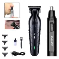 2 em 1 Maquina Corte Cabelo Acabamento e Maquininha Profissional Nariz Orelha Aparador Daling DL-1808