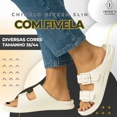 Chinelo Birken Slin Sandália Slide Flexível Com Fivela Ajustável Confortável Moderno Envio Imediato