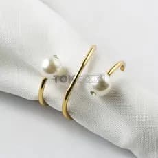 Kit Completo - 150 Porta Guardanapo Argola Dupla - Dourado