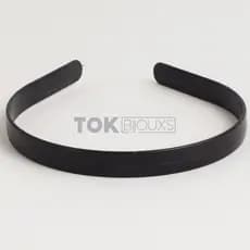 12 Tiaras Simples Arco Plastico - Atacado - 15mm / 1,5 cm - Preto