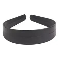 24 Tiaras Simples Arco Plastico - Atacado - 30mm / 3 cm - Preto