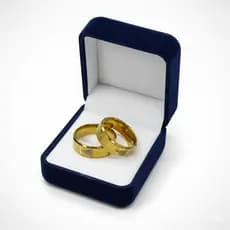Anel Aliança Aço Inox Prateado Dourado 8mm Imagem Nossa Senhora Aparecida Chanfrado Feminino Unissex