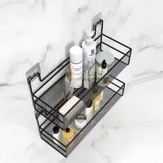 Suporte Organizador de canto Prateleira de banheiro shampoo suporte adesivo para parede para cozinha e banheiro Multiuso À prova de ferrugem