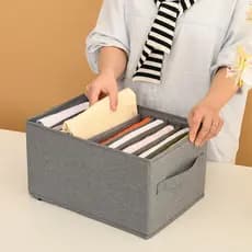 Organizador De Calça Jeans/Organizador De Guarda Roupa Arrumados/Caixa De Armazenamento De Roupas Arrumados/Grade Para Íntimas/Calças/Separador De Roupa,Caixa multifuncional para roupas（Envio em 2 horas）