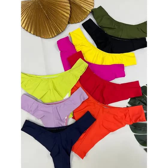 Biquíni Feminino Calcinha Parte de Baixo de Banho Avulsa Semi Fio Duplo Samara