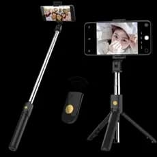 Bastão Pau Selfie Tripe Controle Bluetooth Retrátil Celular