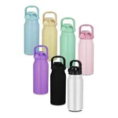 Copo Termico Inox Academia 1500ml Tampa C/alça Tampa Canudo