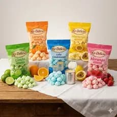 Kit 5 pacotes Suspiro Tipo Caseiro Sem Lactose 5 Sabores Deliciosos 100g Festa Merengue Doces Lanchinho
