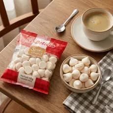 Caixa 48 Suspiro Caseiro 50g Crocante Meringue Tradicional Doce Café Lanche Festa Sobremesa Revenda