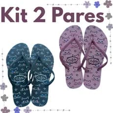 Kit 2 Pares SORTIDOS Chinelo Sandália Feminina Adulto Olho Grego