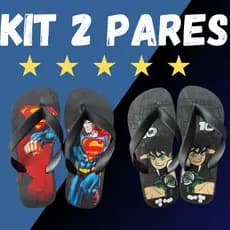 Kit 2 Pares de Chinelo Infantil Menino Masculino Envio Imediato