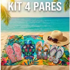 Kit 4 Pares de Chinelo Sandalia Feminina Adulto Slim Leve Confortavel PROMOCAO
