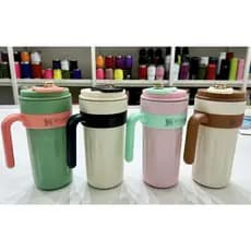 Copo Térmico Cafe personalizado Inox Portátil com tampa,650ml, Com LED Temperatura Antivazamento