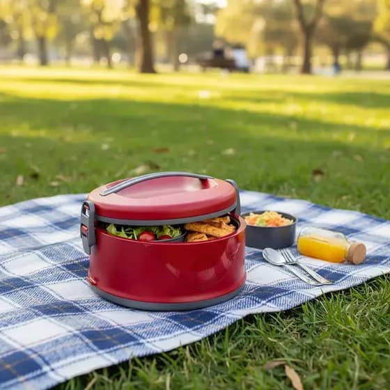 Marmita Pote Fit Com Alça Hermético Térmica Com Divisórias Divisor Prático C/ Trava alimento cozinha