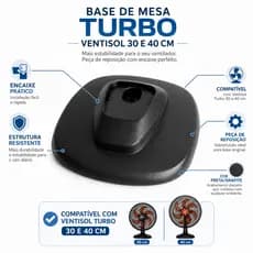 Base Mesa Ventisol Turbo 30 40cm Suporte Peça Reposição Ventilador Original Forte Resistente Kit 40c